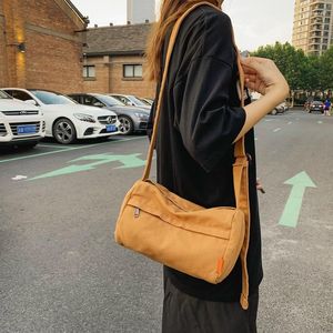 Evening Bags Teenager Canvas Textile Smart Phone Mini Side Sling Shoulder Bag Stylish Y2k Grunge Fabric Cloth Small Size Pocket Pouch
