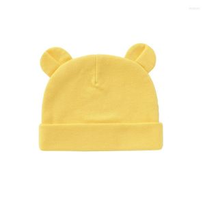 Hattar baby hatt med öron bomulls höst vinter varm född spädbarn småbarn beanie