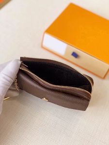 M69431 Recto Verso Card حامل عملة عملة محفظة المحفظة المحفظة Cardholder Women Mens مصممين فاخرين محفظة سحاب 2439