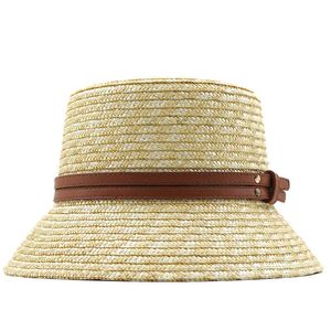 Pragento Summer Summer S para Mulheres Ladies Sun Classic Belt Bege Straw Straw Beach Beach Wide Brim Kentucky Derby Hat 0103
