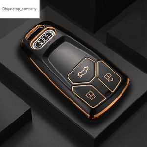 Мода TPU CAR Удаленный ключ обложка корпуса для Audi A4 B9 A5 A6 8S 8W Q5 Q7 4M S4 S5 S7 TT TTS TFSI RS Protector FOB без ключа без ключа