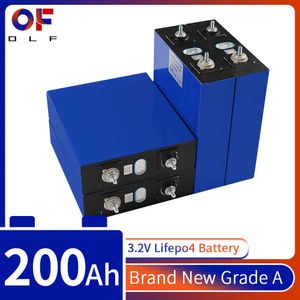 3,2 V 200 Ah Lifepo4 Batterie wiederaufladbar 4/8/16/32 Stück DIY 12 V 24 V 48 V Solarhaus Boot Golfwagen RV Lithium-Eisenphosphat-Zelle