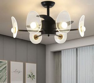 Pendant Lamps Creative Nordic 8 LED Chandelier Multi-head High-power Dining Room Ceiling Fan Light Living Bedroom Lamp