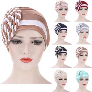 Ethnic Clothing Women Muslim Islamic Hijabs Elastic Turban Head Scarf Large Braid Beanie Hat Headwear Fashion Ruffle Cap Bonnet Chemo