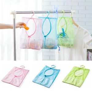 Storage Boxes Kitchen Bathroom Hanging Clothespin Mesh Bag Hook Organizer Soap Towel Sewage Net Balcony Clothes Basket