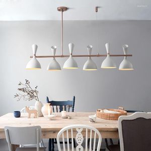 Pendant Lamps Designer Restaurant Hanging Simple Postmodern Creative Cafe Dining Room Table Bar Nordic Lights Wood