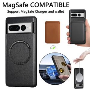 Wireless Charging Magsafe Phone Cases For google pixel 7 7pro iPhone 14 Pro Max 13 14 PLUS 11 13ProMax 12Pro case PU leather shell Samsung s8 S20 S20P S20U S21 plus ultra