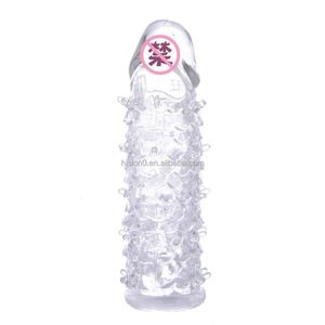 Удлинитель Crystal Soft Jelly Spike Cock Enhance Enhance Penis Extension для мужчин A6PH