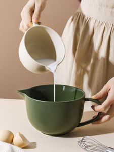 Миски 1000 мл керамического салата Смешивающая миска Сплошная посуда 6 -дюймовая выпечка Остром выпечка