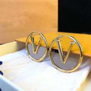 Designer di orecchini a cerchi di moda per le donne fidanzamento del matrimonio gioielli da uomo lussuoso orecchino di San Valentino per feste dorate oro