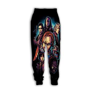 Hip Hop Sportwear Punk Casual Loose Men Cool Print Bride of Chucky 3d Pants 006