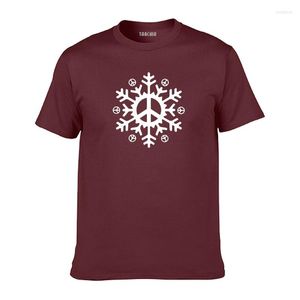 Men's T Shirts TARCHIA Summer T-Shirt Men Slim Fit Tops Tees Brand Snowflake Shirt Mens Plus Size 2Xl Short Sleeve Casual Tee Camiseta
