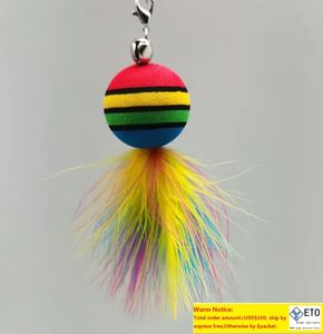 refiller feather rainbow pet cat toyChirstmas HalloweenFeather