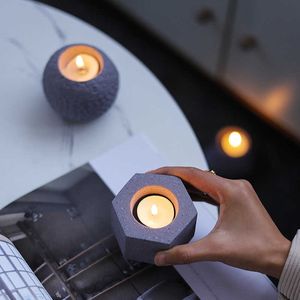 Kokulu Mum Yapımı için Çimento Kavanozu Tahul Tealight Tutucu Toptan Kalp Şekli Şamdan Sevgililer Günü 0103