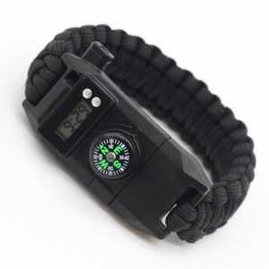 Hot Umbrella rope bracelet wristband watch outdoor hand woven rope camping survival bracelt knife adventure emergency self rescue bracelet