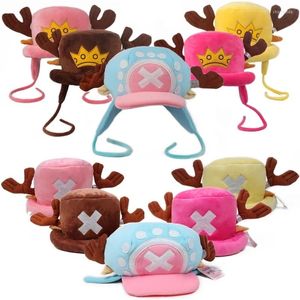 Berretti Cappelli Anime divertenti One Piece Tonychopper 2 anni dopo Cap Cartoon giapponese Cosplay Peluche Cappello invernale Regali per donne Regalo di Halloween