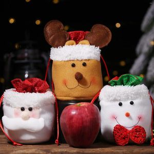 Noel Dekorasyonları 4/3 PCS Velvet Çizme İpi Santa Çuvalları Navidad Yıl Hediye Dekorasyon Şeker Karınca