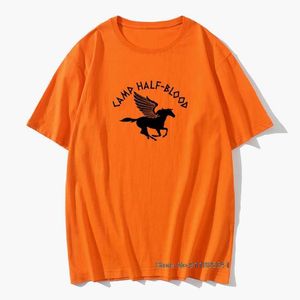 Men's T-Shirts Mens Percy Jackson T Shirts Camp Half Blood T-Shirt Male Summer Tee Shirt Fun Percent Cotton Print Tshirt T230103