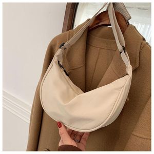 Abendtaschen Einfacher Stil Hobo-Schultertasche für Frauen Wasserdichte Nylon-Crossbody-Knödelförmige Handtasche Geldbörse