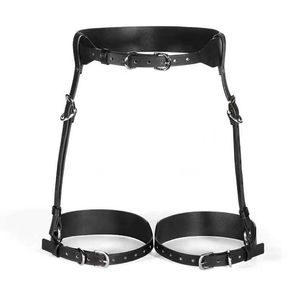 Sexleksak Chastity Leather BDSM Belt Vuxen Bondage Set för par svarta slavbälten Begränsning Fetisch