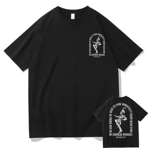 T-shirt da uomo My Chemical Romance The Black Parade Rock Band T-shirt Uomo Donna Nero Oversize Punk Gothic Tshirt Maglietta allentata casual da uomo T230103