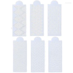 Baking Tools 6 Plastic Cake Decorating Stencils For Cupcakes Cookies Wedding Decorations