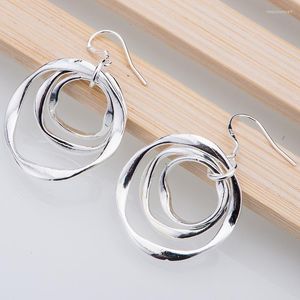 Hoop Earrings Silver Plated Fashion Jewelry Errings Shiny /cedakvka Dvlammsa LQ-E030
