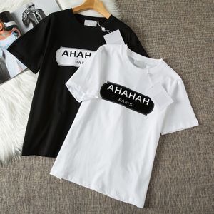 新しいデザイナーの男性Tシャツコットンレターデザイン衣類プラスサイズS-5XLルーズクラシック女性アパレルサマーティー