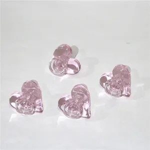 20st 14mm Hookah Heart Shape Glass Bowls Man Foint Röker Accessories Glass Slide Bowl Pieces For Bongs Water Pipes DHL