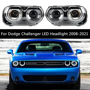 Car Headlights Assembly Dynamic Streamer Turn Signal Indicator Front Lamp For Dodge Challenger LED Headlight 2008-2021 Lighting Accessories