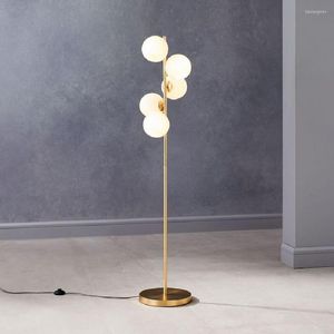 Floor Lamps Modern LED Living Room Bedside Lights Nordic Bedroom Glass Ball Standing Lamp Luminaire Home Decor Lighting Fixtures