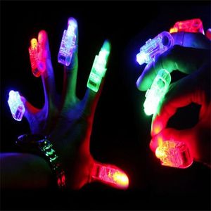 Guanti a LED Luci a dito Incandescente Dazzle Lampade a emissione laser a colori Celebrazione del matrimonio Giocattoli illuminati a LED Festival Decorazione per feste di compleanno per bambini GC1872