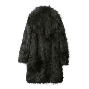 Herrjackor herrar höst vinter casual plus size long jacka kvinnlig vintage faux päls nallrock tjock varm utkläder överdimensionerad chaqueta #t1g