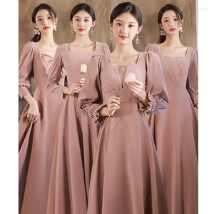 Casual Dresses Pink Long Dress Formal Party Celebrity Banket Evening Bridesmaid Temperament Cheongsam