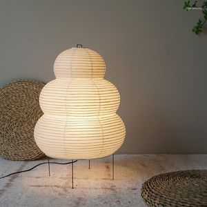 Bordslampor Japansk design Akari Noguchi Yong Lampa Vitt rispapper Dekorativa skrivbordslampor för sovrum Vardagsrum/matsal Studie Loft