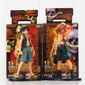 Anime One Piece Monkey D Luffy Portgas D Ace PVC Action Figure Collectible Model Toy 17CM337Y