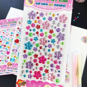 L'ultimo cartone animato per bambini Diamond Decorative Sticker Princess 3D amore tridimensionale Crystal molti colori per scegliere il logo personalizzato di supporto