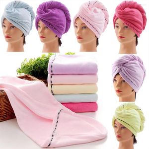 Towel Microfiber Women Hair Drying Hat Quick Cap Solid Shower Caps Soft Scalp Care Dryer-free Wrap Turban Absorbent