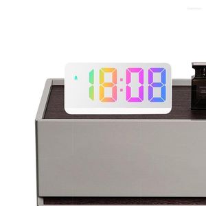 Bordklockor LED -klocka Digital larm för tunga sovande vuxna sängplats med temperatur/12/24 timmar/datum Display justerbar Brightnes