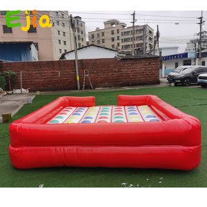 Utomhusspel PVC Air Tight Interactive Outdoor Inflatable Floating Water 3D Twister Madrass Game for Kids Adults