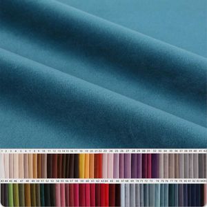 Clothing Fabric 150cm Width Dutch Velvet Velour Upholstery For Furniture Sofa Curtain Black White Red Green Blue Pink By The Meter