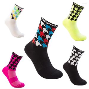 Men's Socks Cycling Fashional Sports Men High Quality Professional Breathable Antimicrobial Brand Bicycle Compression Crew Long 15