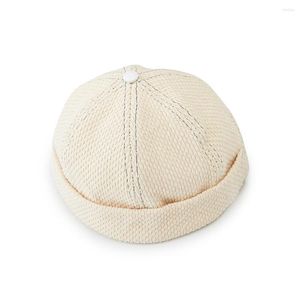 Berets Vintage Embryo Farbe Hut Männer Frauen Frühling Sommer Sailor Cap Japanischen Casual Stil Beanies Hüte Unisex Baumwolle Solide Skullcap
