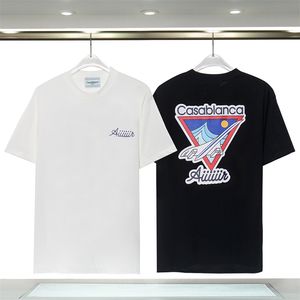 メンズ tシャツ デザイナー tシャツ カサブラン tシャツ 迷彩服 グラフィック tシャツ 胸の後ろの文字 tシャツ ヒップホップ 楽しいプリント Tシャツ