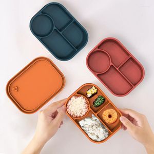 Zestawy naczyń obiadowych Est Rubber Bento Lunch Box Kobiety izolowane termiczne japońskie dorośli przenośne pudełka do przechowywania akcesoria kuchenne