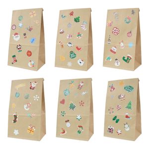 Custom Biodegradable Food Gift Packing Kraft Sandwich Biscuit Bakery Packaging Cookie Pastry Paper Bag With DIY Sticker Seal A369