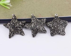 Colares de pendentes 5pcs strass de cristal miçangas estrelas charme gem pedra para fazer jóias