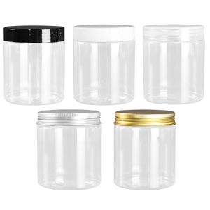 250 ml diameter 68 mm tom förpackning av plastflaska klar grädde burk guld silver svart klar vit täcke bärbar påfyllningsbar förpackning container kosmetik