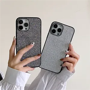 Sparkle Phone Cases for iPhone 14 13 12 11 Pro Max Slim Full Protective Soft Bumper Glitter Back Cover Shockproof