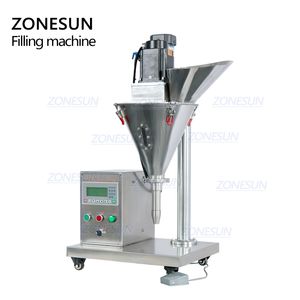 Zonesun Electric Semi-Automatic Auger Powder Filling Machine 0.5-100G投与石膏トナー粉ミルクパウダーボトルフィラー